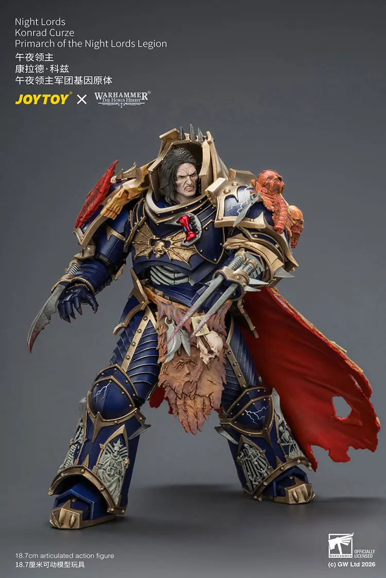 Action Figure - Night Lords Konrad Curze Primarch of the Night Lords Legion 1 18 - JOYTOY Warhammer The Horus Heresy rectangle image 5 Action Figure Night Lords Konrad Curze Primarch Of The Night Lords Legion 1 18 Joytoy Warhammer The Horus Heresy Rectangle Image 5