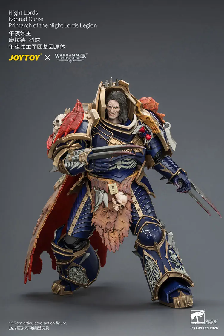 Action Figure - Night Lords Konrad Curze Primarch of the Night Lords Legion 1 18 - JOYTOY Warhammer The Horus Heresy rectangle image 6 Action Figure Night Lords Konrad Curze Primarch Of The Night Lords Legion 1 18 Joytoy Warhammer The Horus Heresy Rectangle Image 6