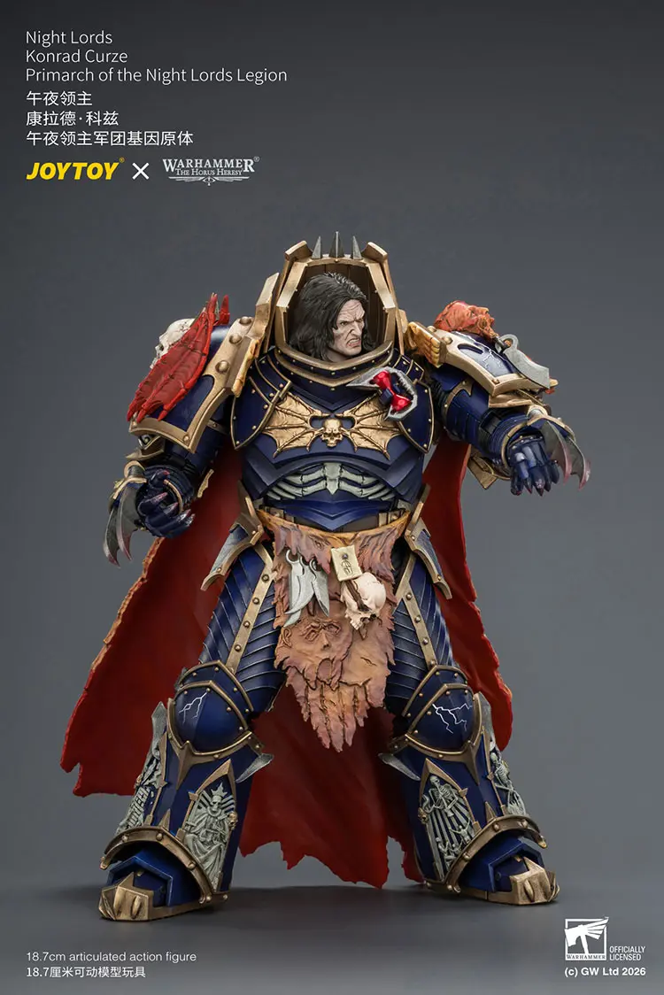 Action Figure - Night Lords Konrad Curze Primarch of the Night Lords Legion 1 18 - JOYTOY Warhammer The Horus Heresy rectangle image 7 Action Figure Night Lords Konrad Curze Primarch Of The Night Lords Legion 1 18 Joytoy Warhammer The Horus Heresy Rectangle Image 7