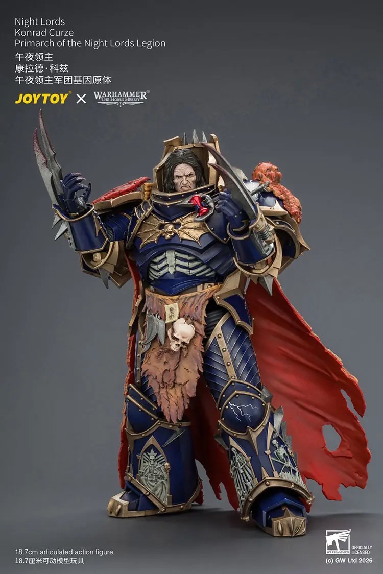 Action Figure - Night Lords Konrad Curze Primarch of the Night Lords Legion 1 18 - JOYTOY Warhammer The Horus Heresy rectangle image 9 Action Figure Night Lords Konrad Curze Primarch Of The Night Lords Legion 1 18 Joytoy Warhammer The Horus Heresy Rectangle Image 9