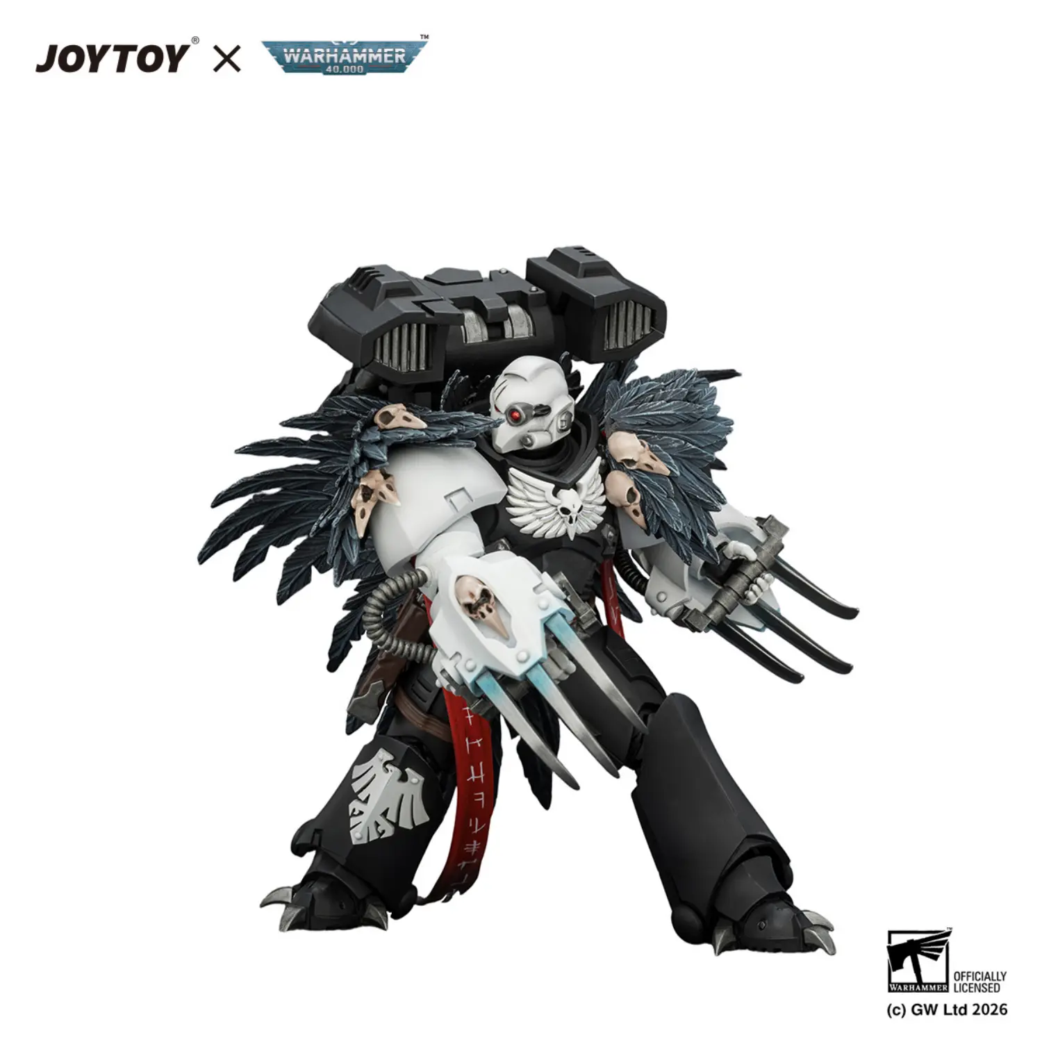 Action Figure - Raven Guard Chapter Master Aethon Shaan with Claws of Severax 1 18 - JOYTOY Warhammer 40K in white background 3 Action Figure Raven Guard Chapter Master Aethon Shaan With Claws Of Severax 1 18 Joytoy Warhammer 40k In White Background 3