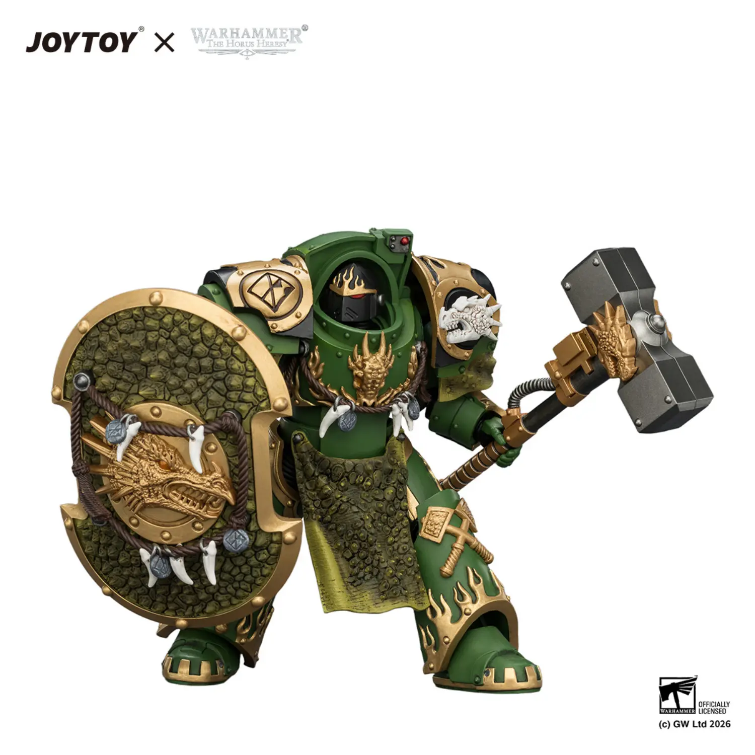 Action Figure - Salamanders Firedrake Terminator 1 with Thunder Hammer and Dragonscale Storm Shield 1 18 - JOTYOY Warhammer The Horus Heresy in white background 4 Action Figure Salamanders Firedrake Terminator 1 With Thunder Hammer And Dragonscale Storm Shield 1 18 Jotyoy Warhammer The Horus Heresy In White Background 4