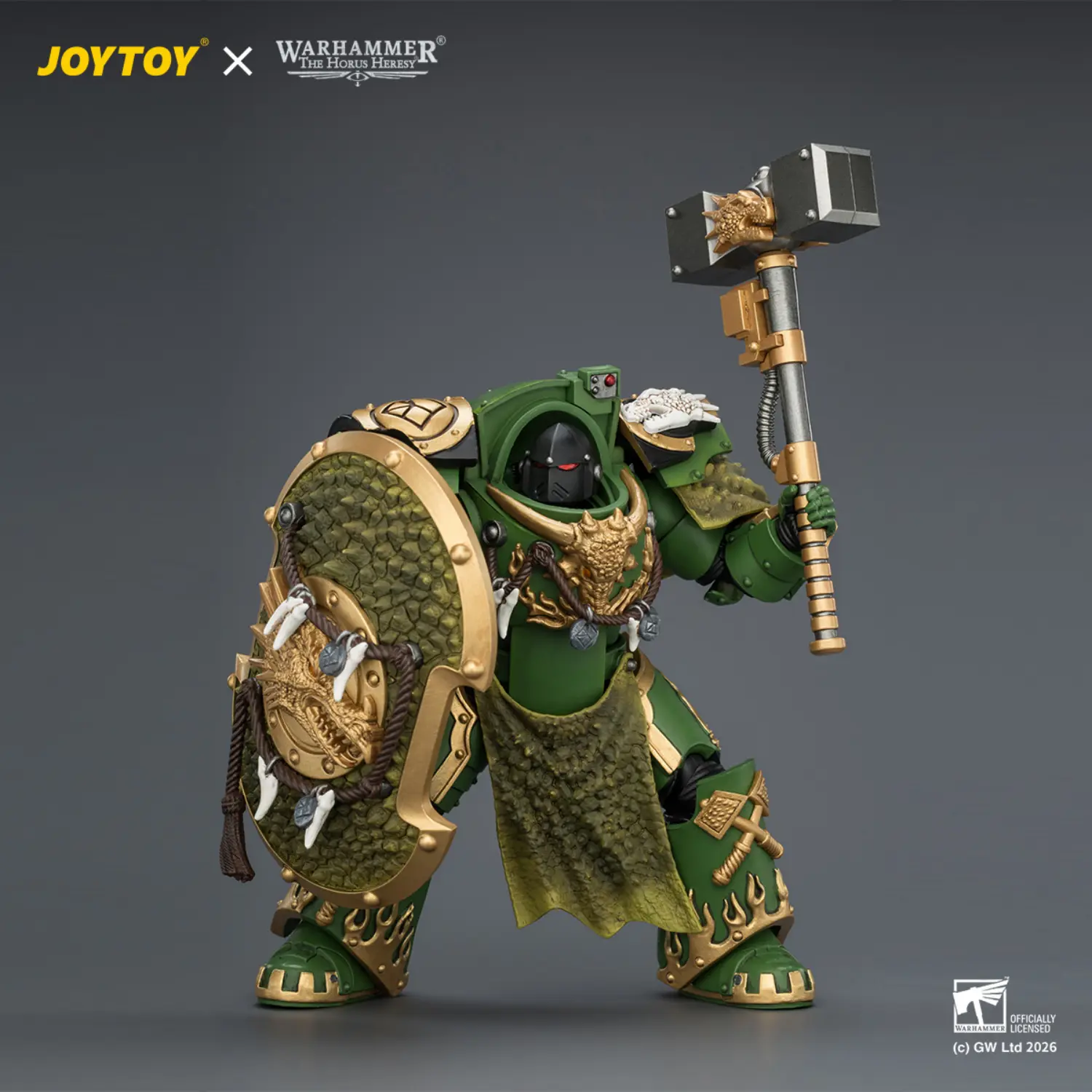 Action Figure Salamanders Firedrake Terminator 2 With Thunder Hammer And Dragonscale Storm Shield 1 18 Jotyoy Warhammer The Horus Heresy 3