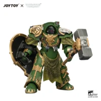 Action Figure Salamanders Firedrake Terminator 2 With Thunder Hammer And Dragonscale Storm Shield 1 18 Jotyoy Warhammer The Horus Heresy In White Background 4