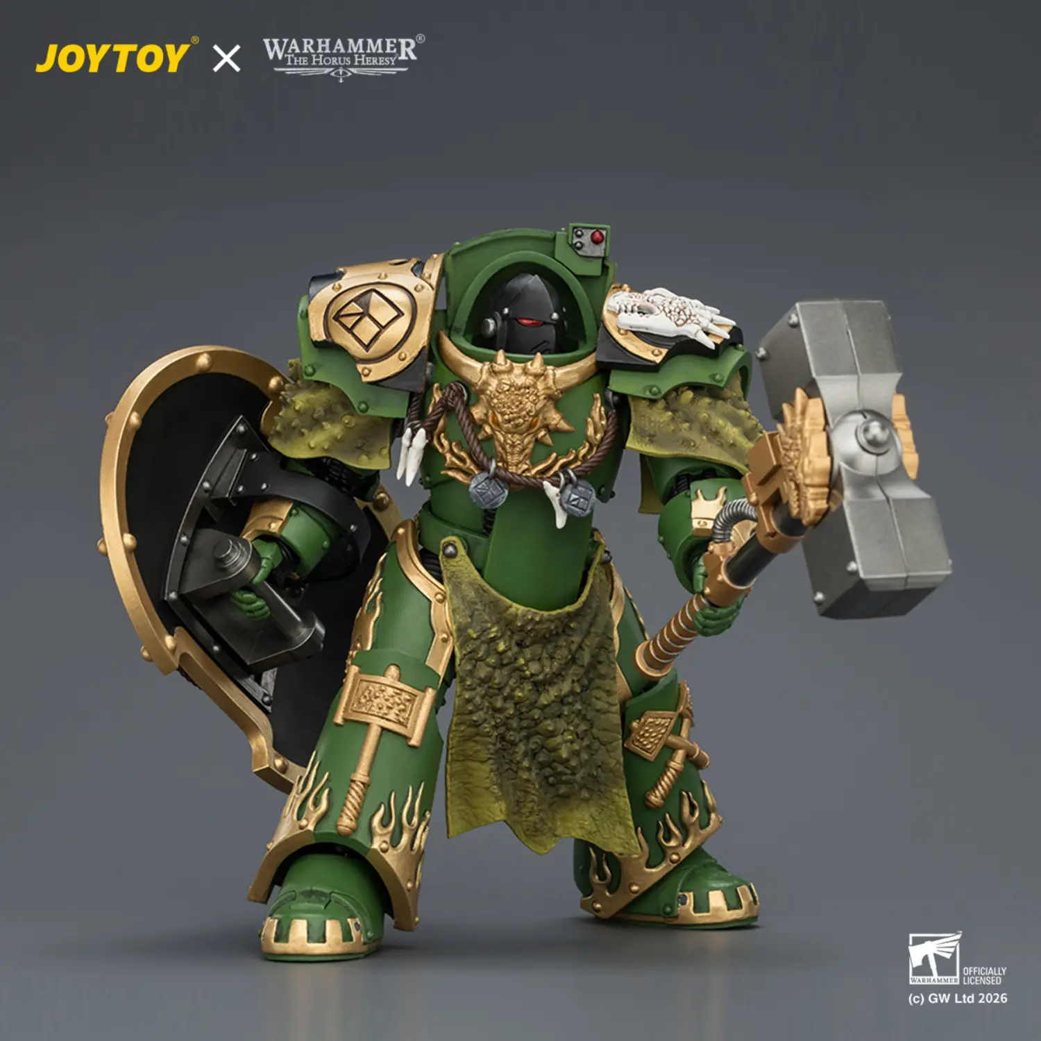 Action Figure Salamanders Firedrake Terminator 2 With Thunder Hammer And Dragonscale Storm Shield 1 18 Jotyoy Warhammer The Horus Heresy
