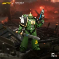 Action Figure - Salamanders MKVI Tactical Legionary 1 18 - JOTYOY Warhammer The Horus Heresy in dark red battlefield background Action Figure Salamanders Mkvi Tactical Legionary 1 18 Jotyoy Warhammer The Horus Heresy In Dark Red Battlefield Background