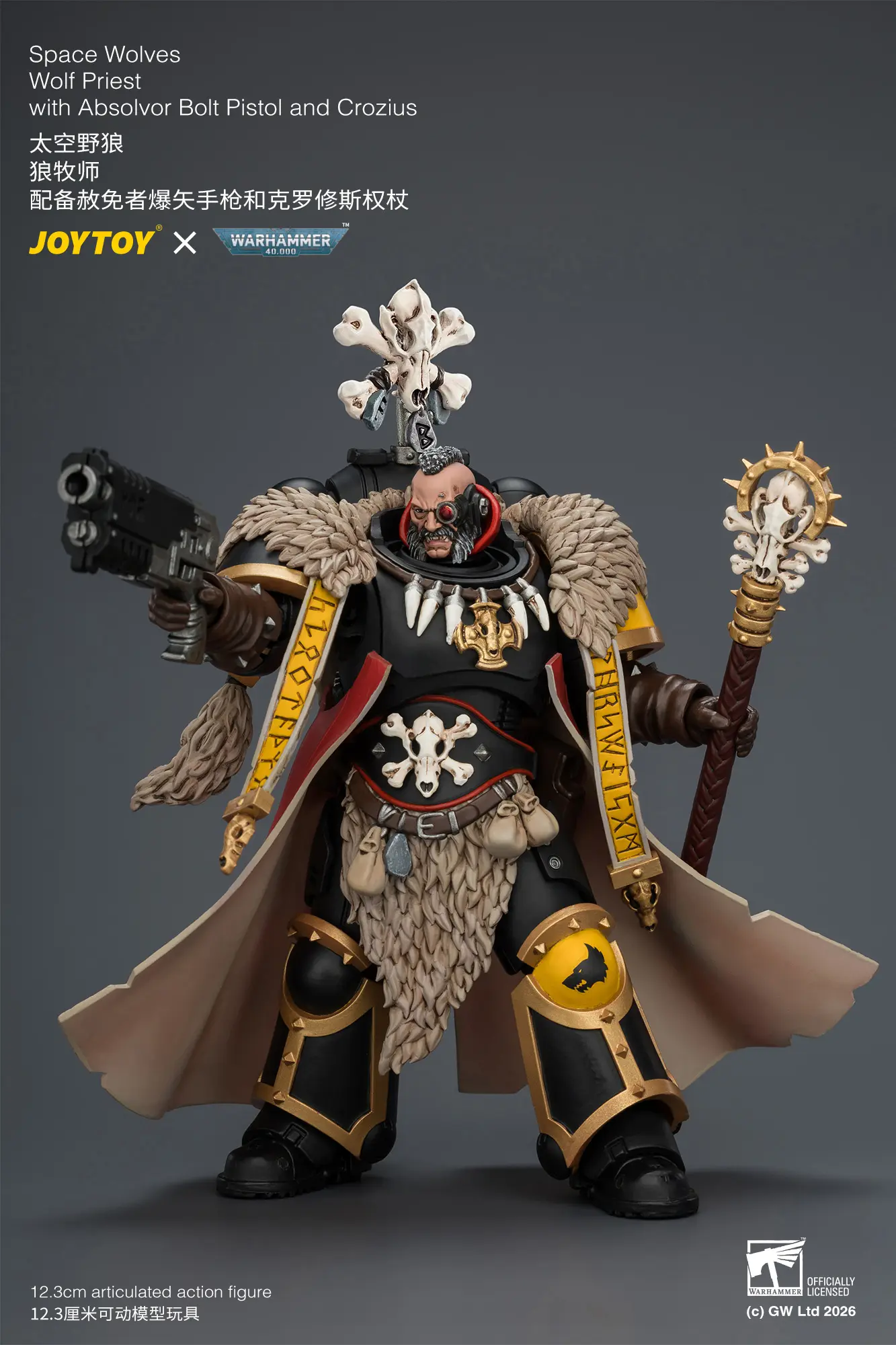 Action Figure - Space Wolves Wolf Priest with Absolvor Bolt Pistol and Crozius 1 18 - JOYTOY Warhammer 40K rectangle image 9 Action Figure Space Wolves Wolf Priest With Absolvor Bolt Pistol And Crozius 1 18 Joytoy Warhammer 40k Rectangle Image 9