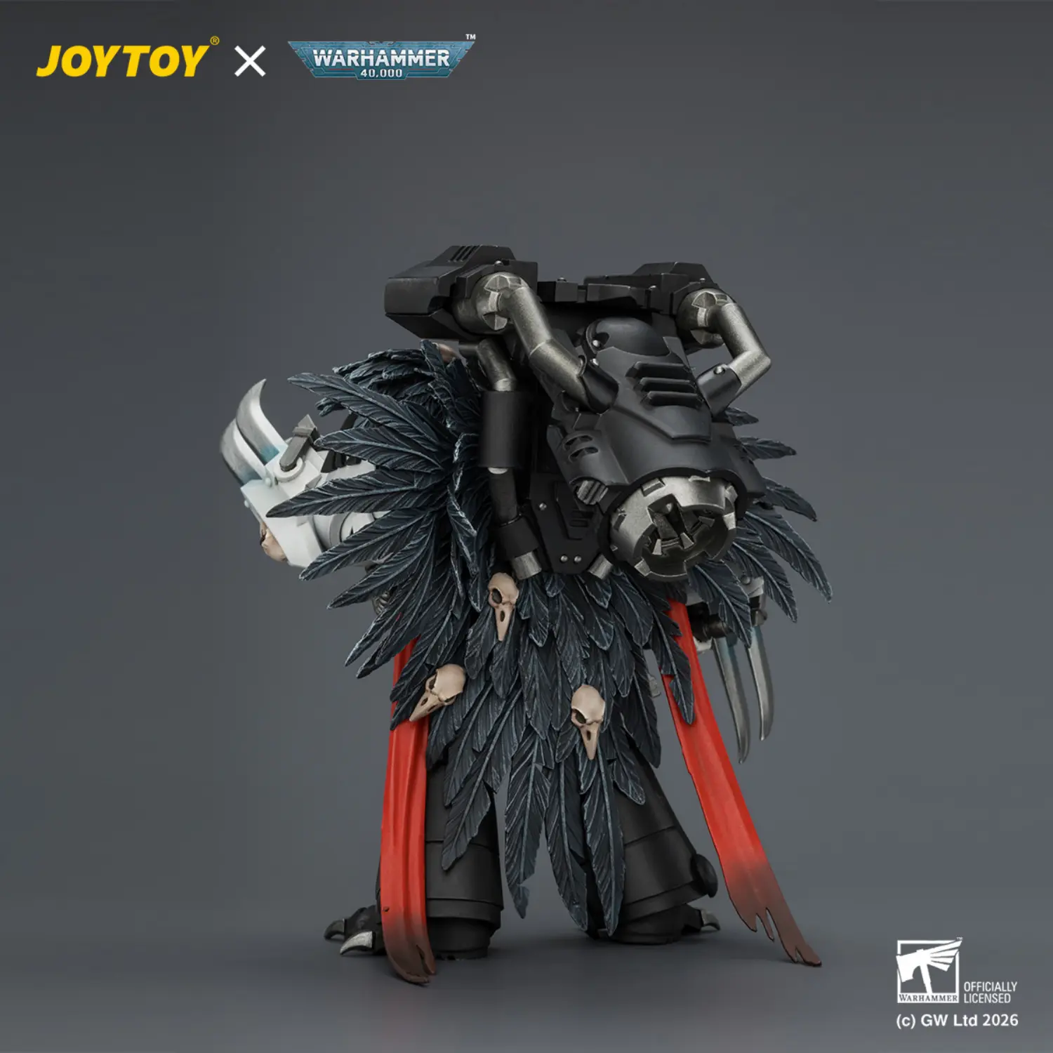 the back of Action Figure - Raven Guard Chapter Master Aethon Shaan with Claws of Severax 1 18 - JOYTOY Warhammer 40K The Back Of Action Figure Raven Guard Chapter Master Aethon Shaan With Claws Of Severax 1 18 Joytoy Warhammer 40k