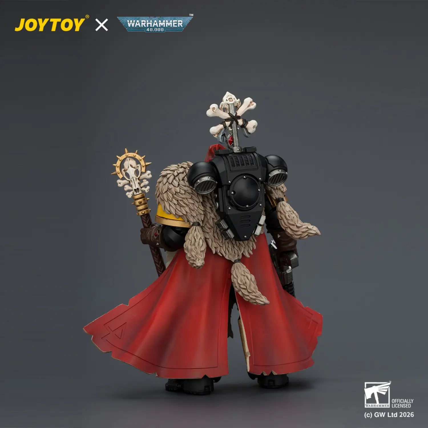 the back of Action Figure - Space Wolves Wolf Priest with Absolvor Bolt Pistol and Crozius 1 18 - JOYTOY Warhammer 40K The Back Of Action Figure Space Wolves Wolf Priest With Absolvor Bolt Pistol And Crozius 1 18 Joytoy Warhammer 40k