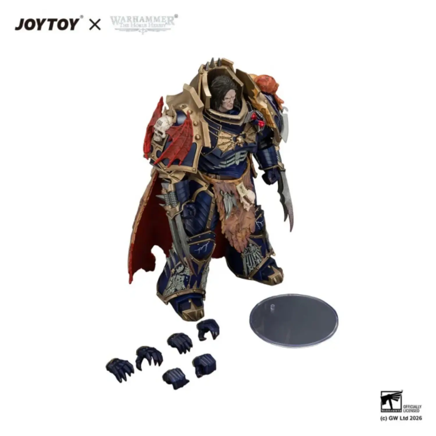 the parts of Action Figure - Night Lords Konrad Curze Primarch of the Night Lords Legion 1 18 - JOYTOY Warhammer The Horus Heresy in white background The Parts Of Action Figure Night Lords Konrad Curze Primarch Of The Night Lords Legion 1 18 Joytoy Warhammer The Horus Heresy In White Background