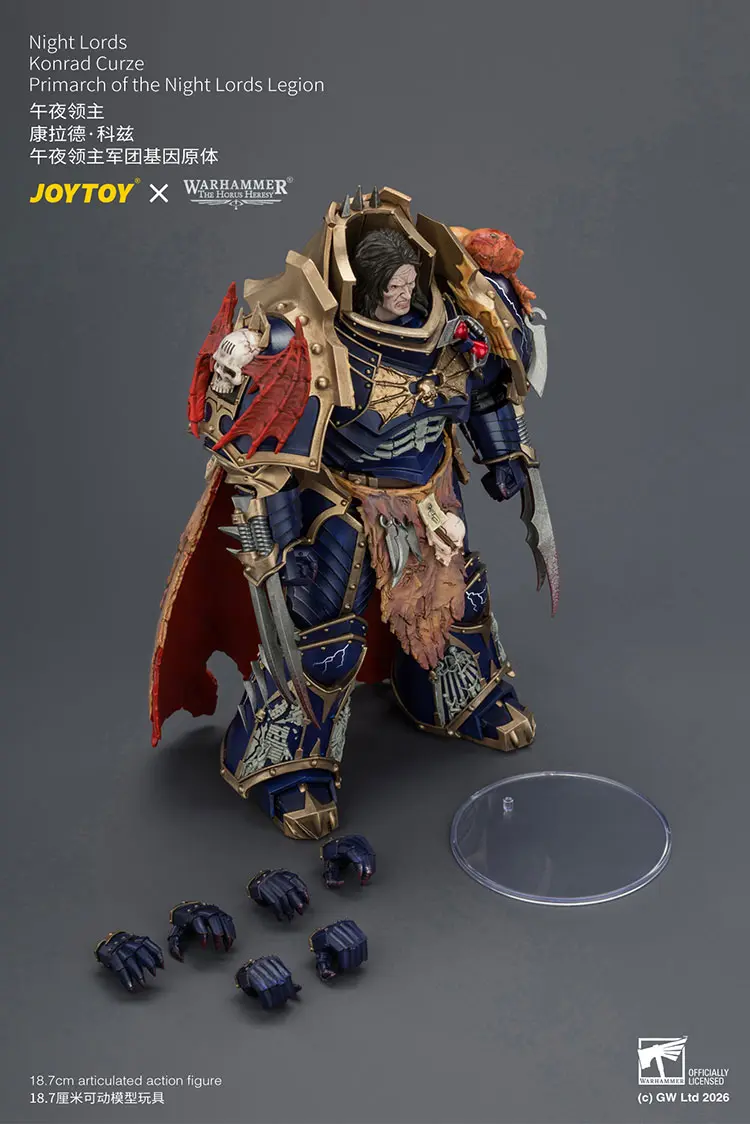 the parts of Action Figure - Night Lords Konrad Curze Primarch of the Night Lords Legion 1 18 - JOYTOY Warhammer The Horus Heresy rectangle image The Parts Of Action Figure Night Lords Konrad Curze Primarch Of The Night Lords Legion 1 18 Joytoy Warhammer The Horus Heresy Rectangle Image