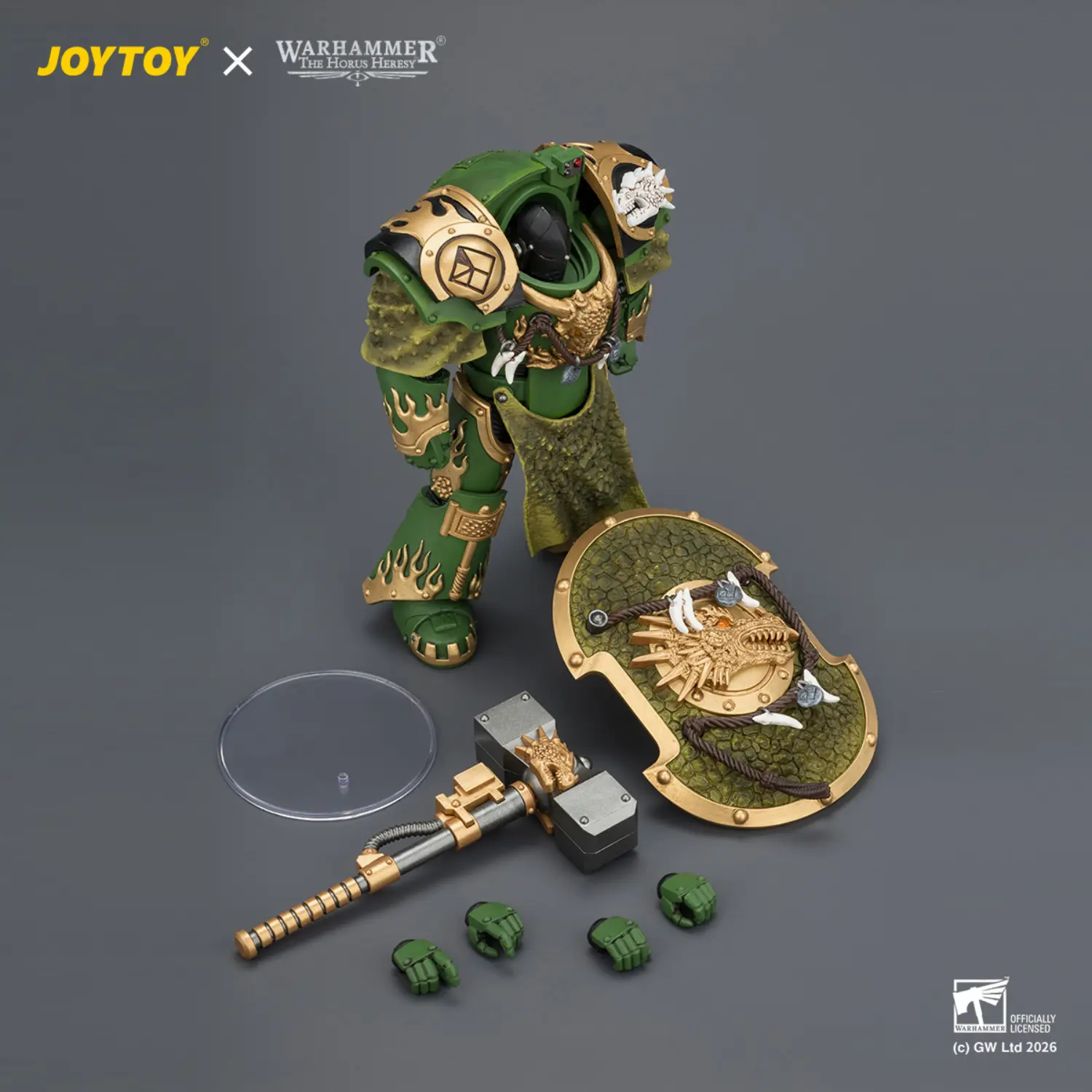 The Parts Of Action Figure Salamanders Firedrake Terminator 2 With Thunder Hammer And Dragonscale Storm Shield 1 18 Jotyoy Warhammer The Horus Heresy