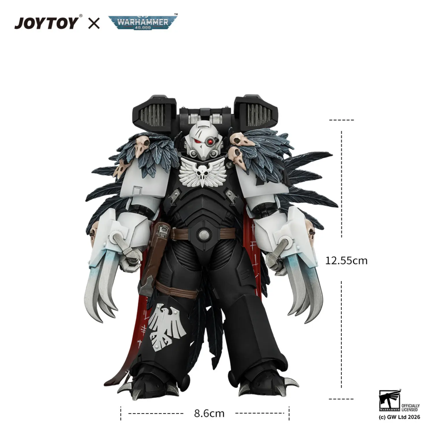 the size of Action Figure - Raven Guard Chapter Master Aethon Shaan with Claws of Severax 1 18 - JOYTOY Warhammer 40K in white background The Size Of Action Figure Raven Guard Chapter Master Aethon Shaan With Claws Of Severax 1 18 Joytoy Warhammer 40k In White Background