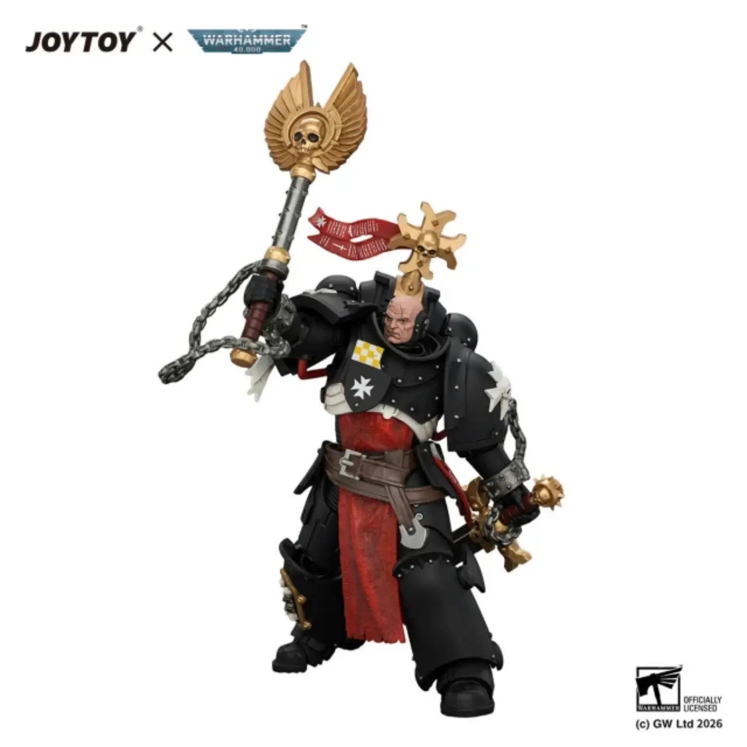 Action Figure - Black Templars Execrator 1 with Crozius Arcanum and Master-Crafted Power Weapon 1 18 - JOYTOY Warhammer 40K in white background 3 Action Figure Black Templars Execrator 1 With Crozius Arcanum And Master Crafted Power Weapon 1 18 Joytoy Warhammer 40k In White Background 3