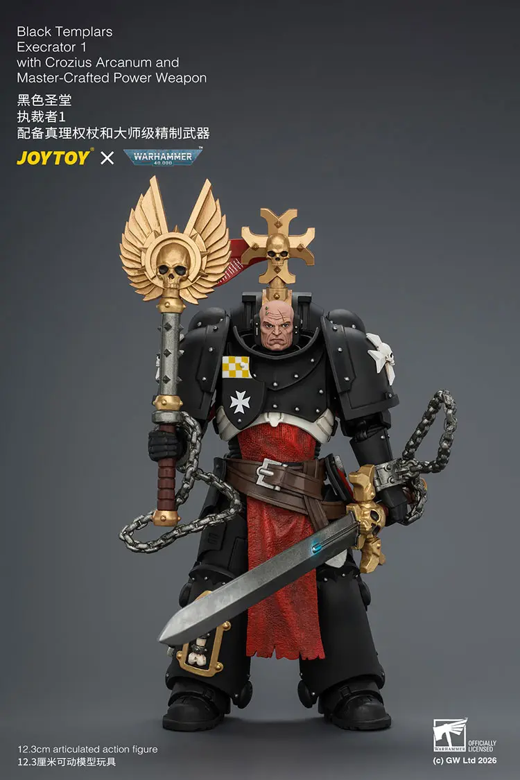 Action Figure - Black Templars Execrator 1 with Crozius Arcanum and Master-Crafted Power Weapon 1 18 - JOYTOY Warhammer 40K rectangle image 1 Action Figure Black Templars Execrator 1 With Crozius Arcanum And Master Crafted Power Weapon 1 18 Joytoy Warhammer 40k Rectangle Image 1