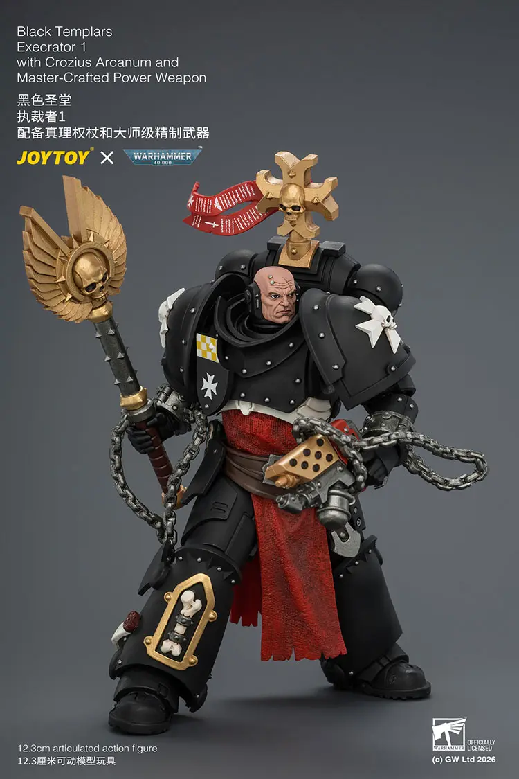 Action Figure - Black Templars Execrator 1 with Crozius Arcanum and Master-Crafted Power Weapon 1 18 - JOYTOY Warhammer 40K rectangle image 4 Action Figure Black Templars Execrator 1 With Crozius Arcanum And Master Crafted Power Weapon 1 18 Joytoy Warhammer 40k Rectangle Image 4
