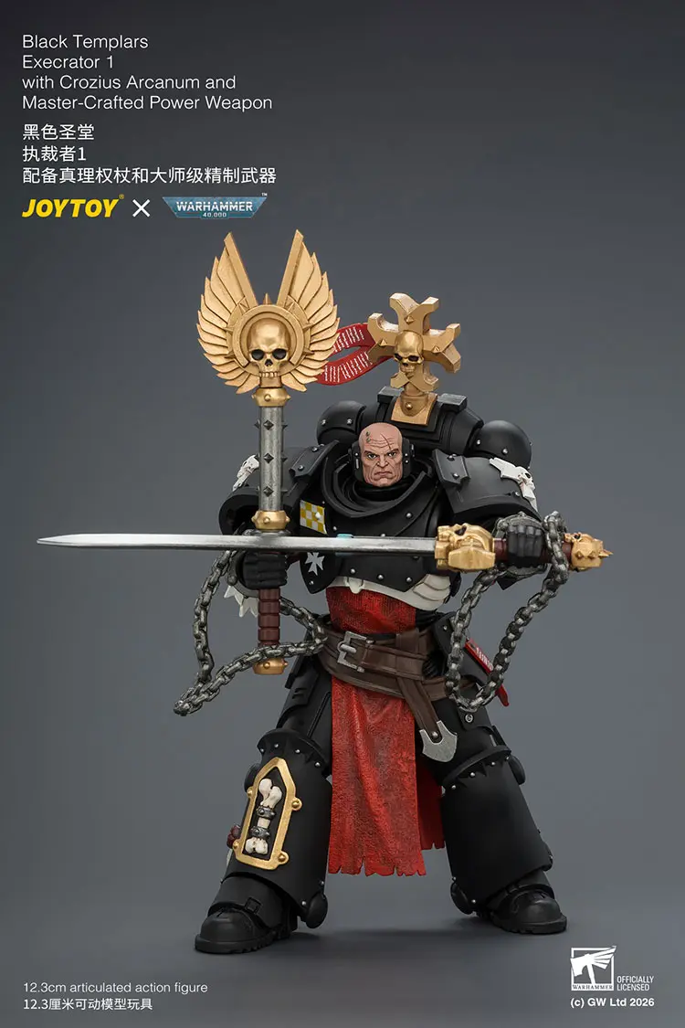 Action Figure - Black Templars Execrator 1 with Crozius Arcanum and Master-Crafted Power Weapon 1 18 - JOYTOY Warhammer 40K rectangle image 6 Action Figure Black Templars Execrator 1 With Crozius Arcanum And Master Crafted Power Weapon 1 18 Joytoy Warhammer 40k Rectangle Image 6