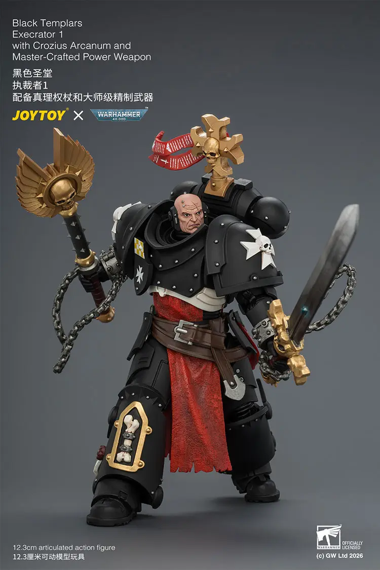 Action Figure - Black Templars Execrator 1 with Crozius Arcanum and Master-Crafted Power Weapon 1 18 - JOYTOY Warhammer 40K rectangle image 7 Action Figure Black Templars Execrator 1 With Crozius Arcanum And Master Crafted Power Weapon 1 18 Joytoy Warhammer 40k Rectangle Image 7