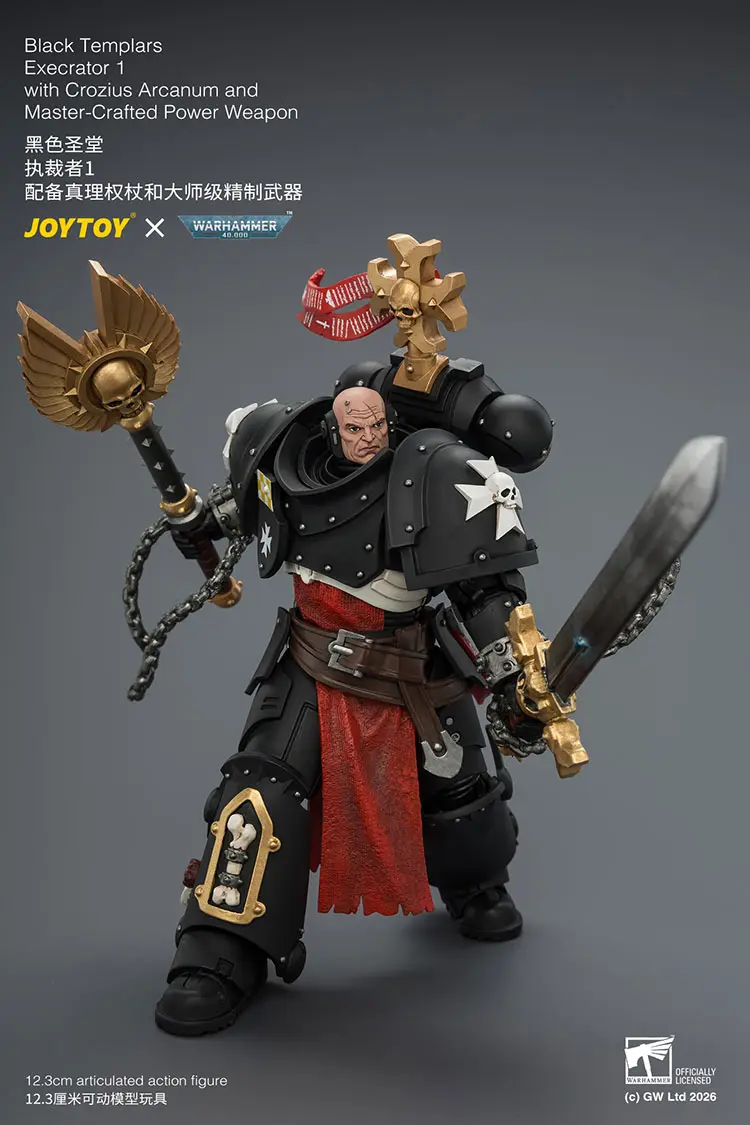 Action Figure - Black Templars Execrator 1 with Crozius Arcanum and Master-Crafted Power Weapon 1 18 - JOYTOY Warhammer 40K rectangle image 8 Action Figure Black Templars Execrator 1 With Crozius Arcanum And Master Crafted Power Weapon 1 18 Joytoy Warhammer 40k Rectangle Image 8