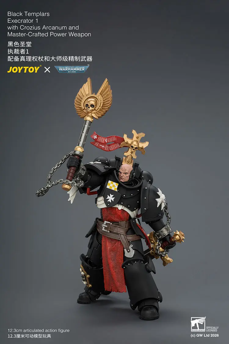 Action Figure - Black Templars Execrator 1 with Crozius Arcanum and Master-Crafted Power Weapon 1 18 - JOYTOY Warhammer 40K rectangle image 9 Action Figure Black Templars Execrator 1 With Crozius Arcanum And Master Crafted Power Weapon 1 18 Joytoy Warhammer 40k Rectangle Image 9