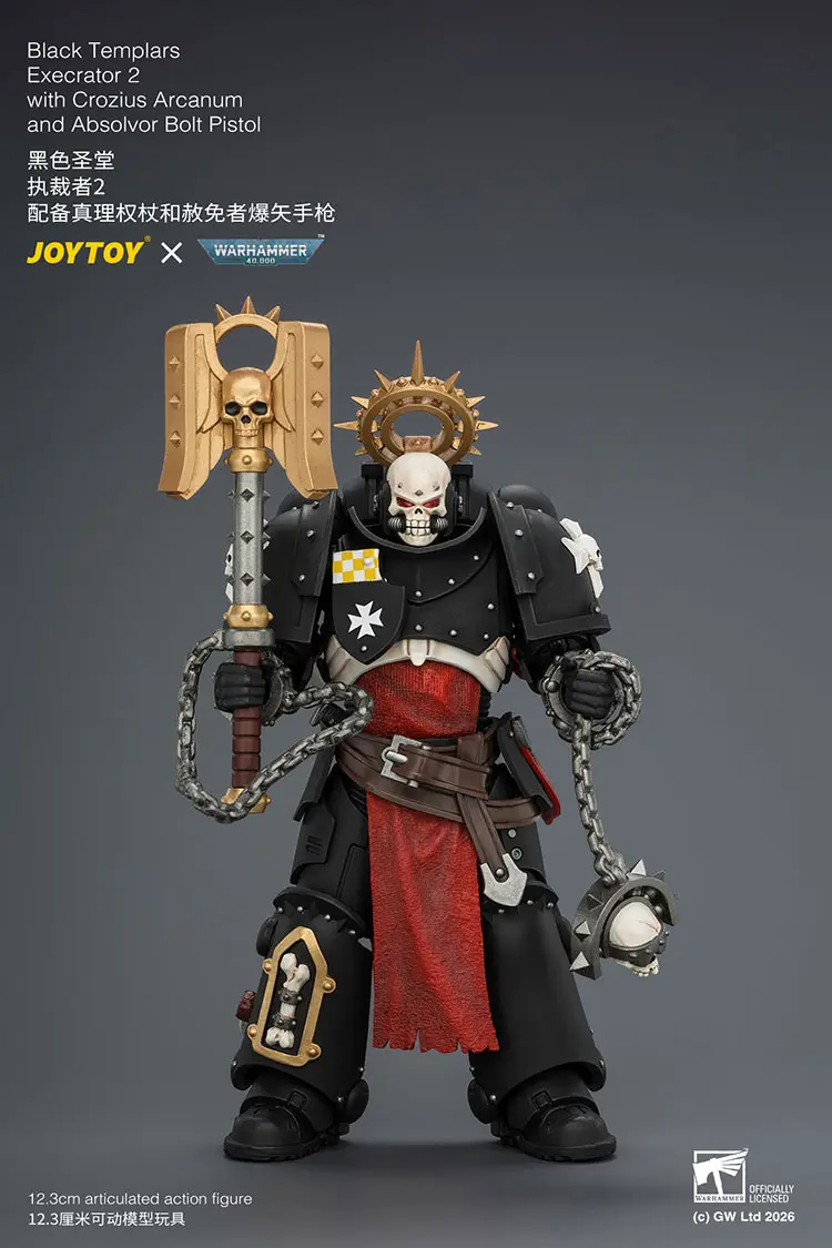 Action Figure - Black Templars Execrator 2 with Crozius Arcanum and Absolvor Bolt Pistol 1 18 - JOYTOY Warhammer 40K rectangle image 1 Action Figure Black Templars Execrator 2 With Crozius Arcanum And Absolvor Bolt Pistol 1 18 Joytoy Warhammer 40k Rectangle Image 1