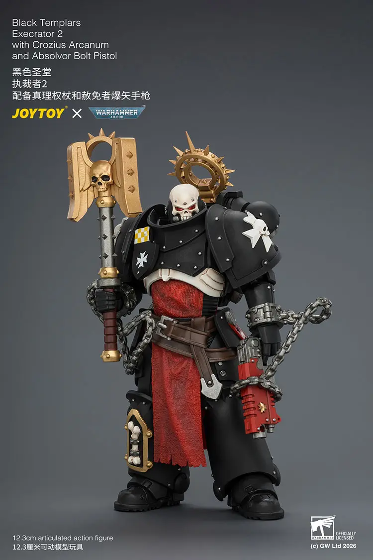 Action Figure - Black Templars Execrator 2 with Crozius Arcanum and Absolvor Bolt Pistol 1 18 - JOYTOY Warhammer 40K rectangle image 2 Action Figure Black Templars Execrator 2 With Crozius Arcanum And Absolvor Bolt Pistol 1 18 Joytoy Warhammer 40k Rectangle Image 2