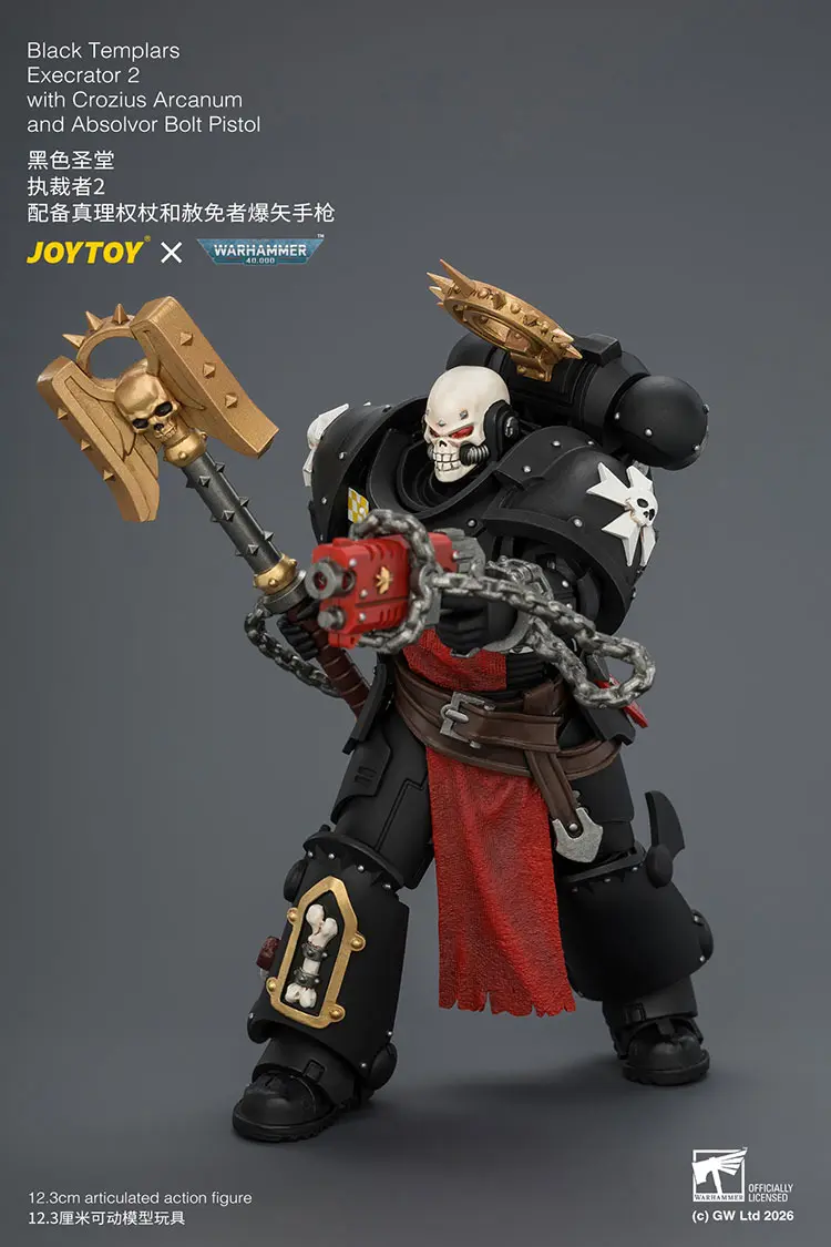 Action Figure - Black Templars Execrator 2 with Crozius Arcanum and Absolvor Bolt Pistol 1 18 - JOYTOY Warhammer 40K rectangle image 4 Action Figure Black Templars Execrator 2 With Crozius Arcanum And Absolvor Bolt Pistol 1 18 Joytoy Warhammer 40k Rectangle Image 4