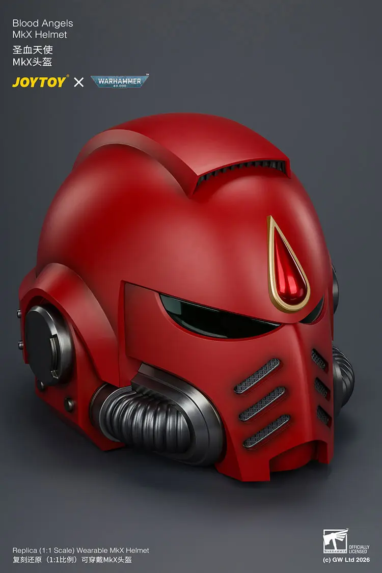 Action Figure Helmet - Blood Angels MkX 1 1 Life-Size Wearable Replica - JOYTOY Warhammer 40K rectangle image 10 Action Figure Helmet Blood Angels Mkx 1 1 Life Size Wearable Replica Joytoy Warhammer 40k Rectangle Image 10