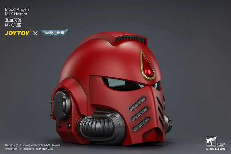 Action Figure Helmet - Blood Angels MkX 1 1 Life-Size Wearable Replica - JOYTOY Warhammer 40K rectangle image 2 Action Figure Helmet Blood Angels Mkx 1 1 Life Size Wearable Replica Joytoy Warhammer 40k Rectangle Image 2