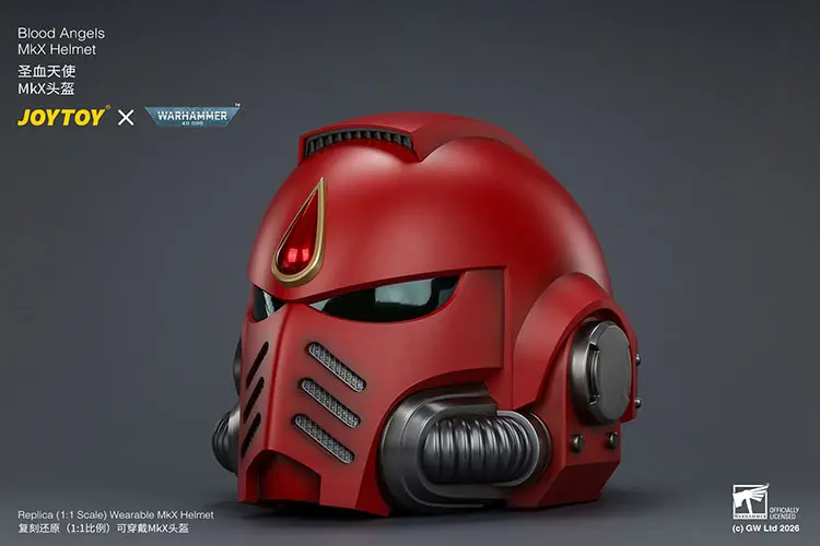 Action Figure Helmet - Blood Angels MkX 1 1 Life-Size Wearable Replica - JOYTOY Warhammer 40K rectangle image 3 Action Figure Helmet Blood Angels Mkx 1 1 Life Size Wearable Replica Joytoy Warhammer 40k Rectangle Image 3