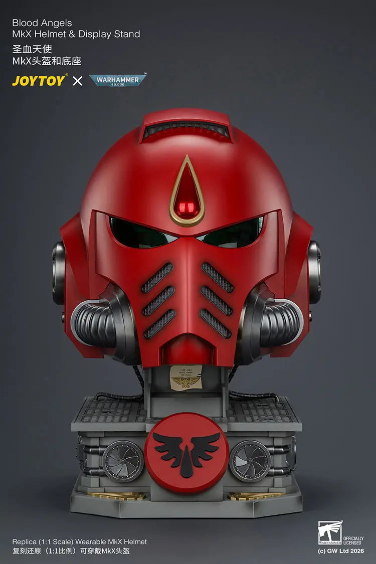 Action Figure Helmet - Blood Angels MkX Helmet & Display Stand 1 1 Life-Size Wearable Replica - JOYTOY Warhammer 40K rectangle image 1 Action Figure Helmet Blood Angels Mkx Helmet & Display Stand 1 1 Life Size Wearable Replica Joytoy Warhammer 40k Rectangle Image 1