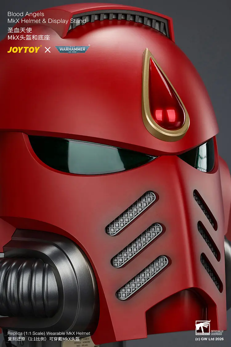 Action Figure Helmet - Blood Angels MkX Helmet & Display Stand 1 1 Life-Size Wearable Replica - JOYTOY Warhammer 40K rectangle image 24 Action Figure Helmet Blood Angels Mkx Helmet & Display Stand 1 1 Life Size Wearable Replica Joytoy Warhammer 40k Rectangle Image 24