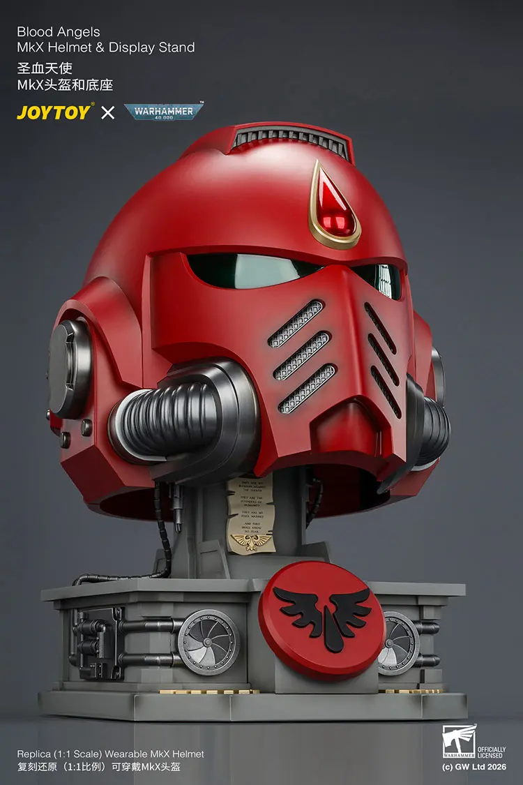 Action Figure Helmet - Blood Angels MkX Helmet & Display Stand 1 1 Life-Size Wearable Replica - JOYTOY Warhammer 40K rectangle image 26 Action Figure Helmet Blood Angels Mkx Helmet & Display Stand 1 1 Life Size Wearable Replica Joytoy Warhammer 40k Rectangle Image 26