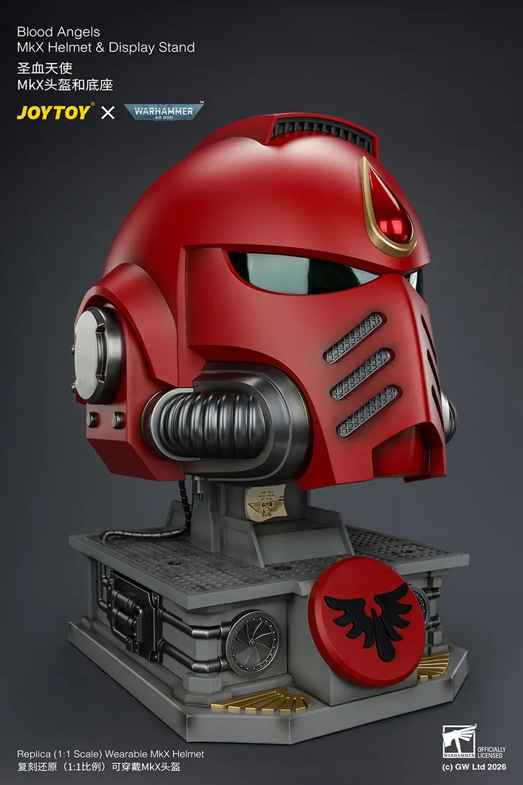 Action Figure Helmet - Blood Angels MkX Helmet & Display Stand 1 1 Life-Size Wearable Replica - JOYTOY Warhammer 40K rectangle image 27 Action Figure Helmet Blood Angels Mkx Helmet & Display Stand 1 1 Life Size Wearable Replica Joytoy Warhammer 40k Rectangle Image 27