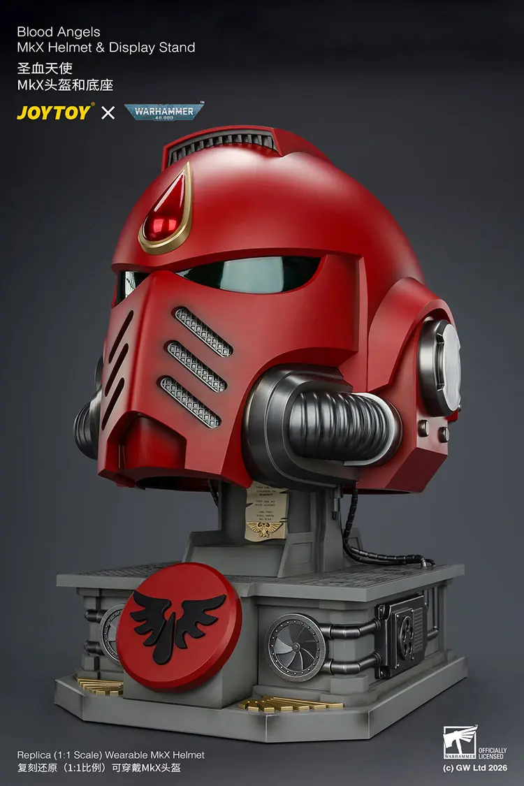 Action Figure Helmet - Blood Angels MkX Helmet & Display Stand 1 1 Life-Size Wearable Replica - JOYTOY Warhammer 40K rectangle image 28 Action Figure Helmet Blood Angels Mkx Helmet & Display Stand 1 1 Life Size Wearable Replica Joytoy Warhammer 40k Rectangle Image 28