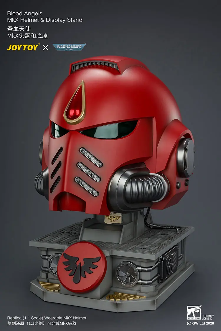 Action Figure Helmet - Blood Angels MkX Helmet & Display Stand 1 1 Life-Size Wearable Replica - JOYTOY Warhammer 40K rectangle image 29 Action Figure Helmet Blood Angels Mkx Helmet & Display Stand 1 1 Life Size Wearable Replica Joytoy Warhammer 40k Rectangle Image 29