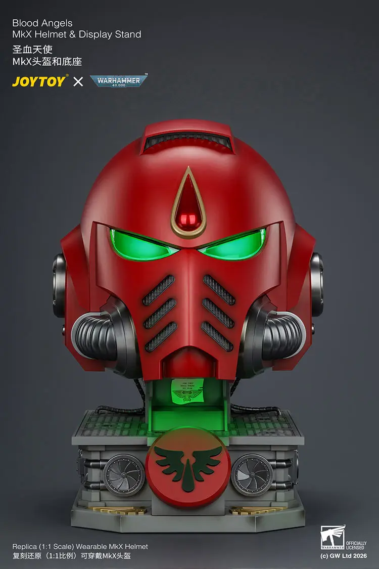 Action Figure Helmet - Blood Angels MkX Helmet & Display Stand 1 1 Life-Size Wearable Replica - JOYTOY Warhammer 40K rectangle image 30 Action Figure Helmet Blood Angels Mkx Helmet & Display Stand 1 1 Life Size Wearable Replica Joytoy Warhammer 40k Rectangle Image 30