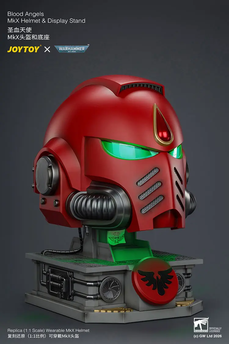 Action Figure Helmet - Blood Angels MkX Helmet & Display Stand 1 1 Life-Size Wearable Replica - JOYTOY Warhammer 40K rectangle image 31 Action Figure Helmet Blood Angels Mkx Helmet & Display Stand 1 1 Life Size Wearable Replica Joytoy Warhammer 40k Rectangle Image 31