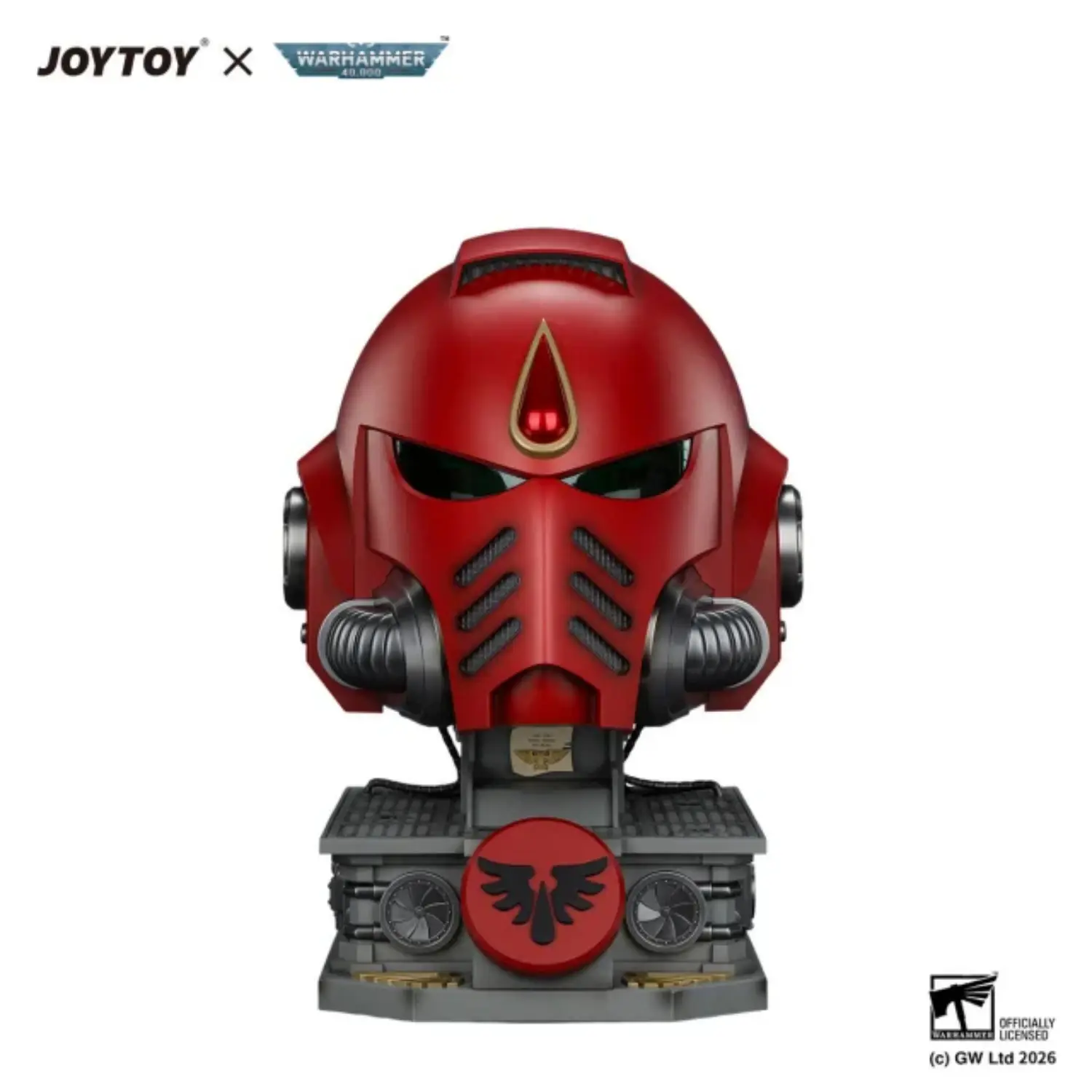 Action Figure Helmet - Blood Angels MkX Helmet without lighting & Display Stand 1 1 Life-Size Wearable Replica - JOYTOY Warhammer 40K in white background Action Figure Helmet Blood Angels Mkx Helmet Without Lighting & Display Stand 1 1 Life Size Wearable Replica Joytoy Warhammer 40k In White Background