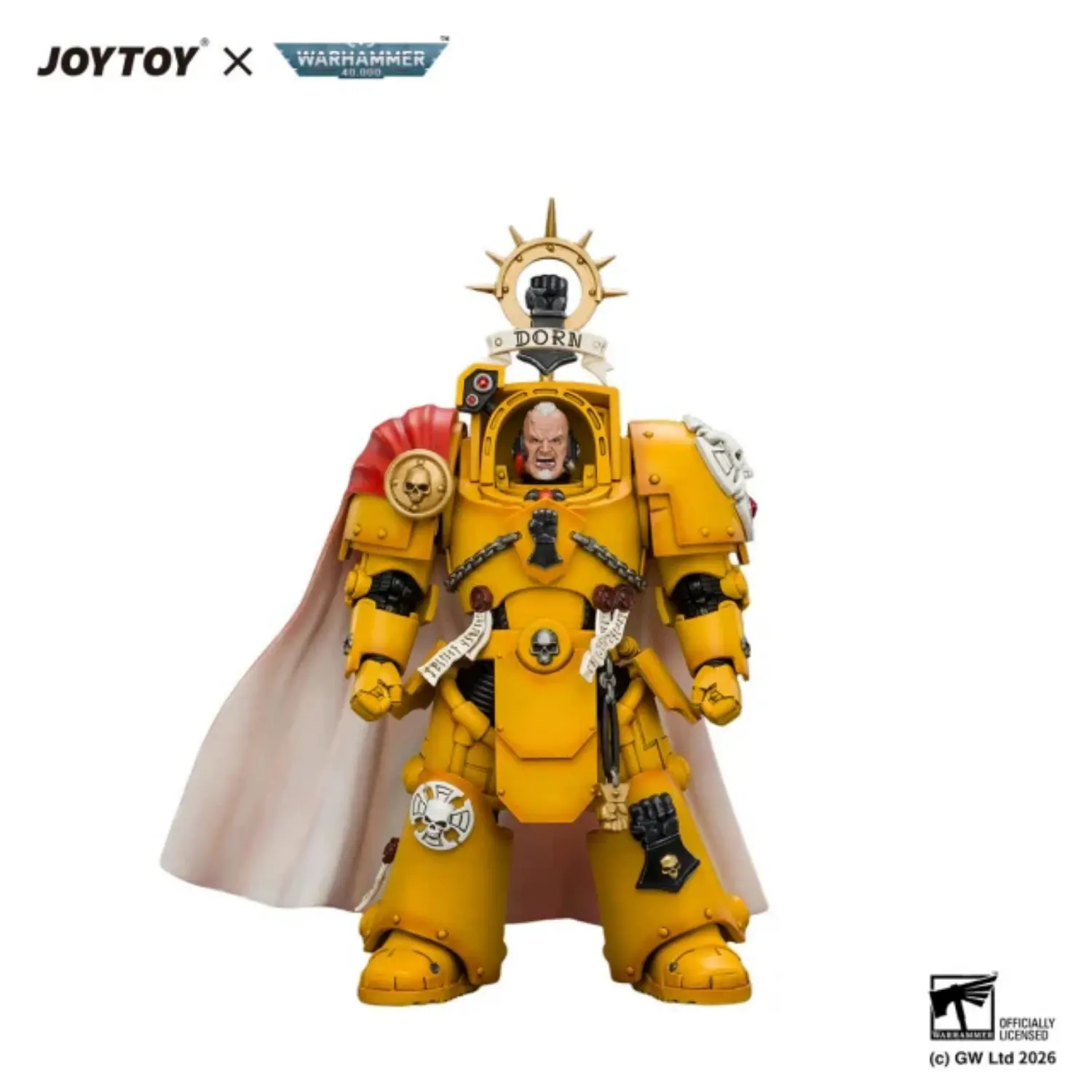 Action Figure - Imperial Fists Darnath Lysander with Thunder Hammer and Storm Shield 1 18 - JOYTOY Warhammer 40K in white background 3 Action Figure Imperial Fists Darnath Lysander With Thunder Hammer And Storm Shield 1 18 Joytoy Warhammer 40k In White Background 3