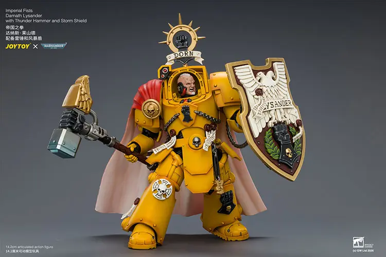 Action Figure - Imperial Fists Darnath Lysander with Thunder Hammer and Storm Shield 1 18 - JOYTOY Warhammer 40K rectangle image 5 Action Figure Imperial Fists Darnath Lysander With Thunder Hammer And Storm Shield 1 18 Joytoy Warhammer 40k Rectangle Image 5