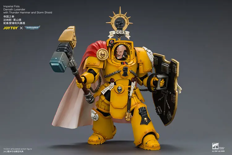 Action Figure - Imperial Fists Darnath Lysander with Thunder Hammer and Storm Shield 1 18 - JOYTOY Warhammer 40K rectangle image 7 Action Figure Imperial Fists Darnath Lysander With Thunder Hammer And Storm Shield 1 18 Joytoy Warhammer 40k Rectangle Image 7