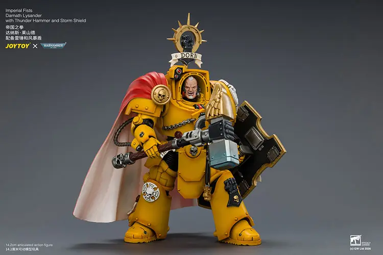 Action Figure - Imperial Fists Darnath Lysander with Thunder Hammer and Storm Shield 1 18 - JOYTOY Warhammer 40K rectangle image 8 Action Figure Imperial Fists Darnath Lysander With Thunder Hammer And Storm Shield 1 18 Joytoy Warhammer 40k Rectangle Image 8
