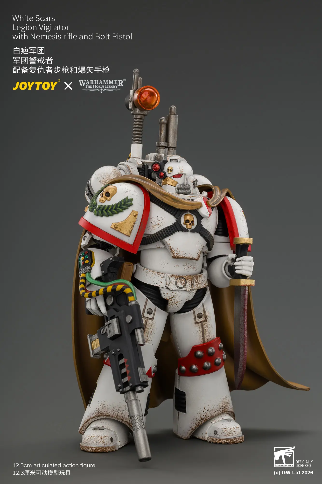 Action Figure - White Scars Legion Vigilator with Nemesis rifle and Bolt Pistol 1 18 - JOYTOY Warhammer The Horus Heresy rectangle image 2 Action Figure White Scars Legion Vigilator With Nemesis Rifle And Bolt Pistol 1 18 Joytoy Warhammer The Horus Heresy Rectangle Image 2