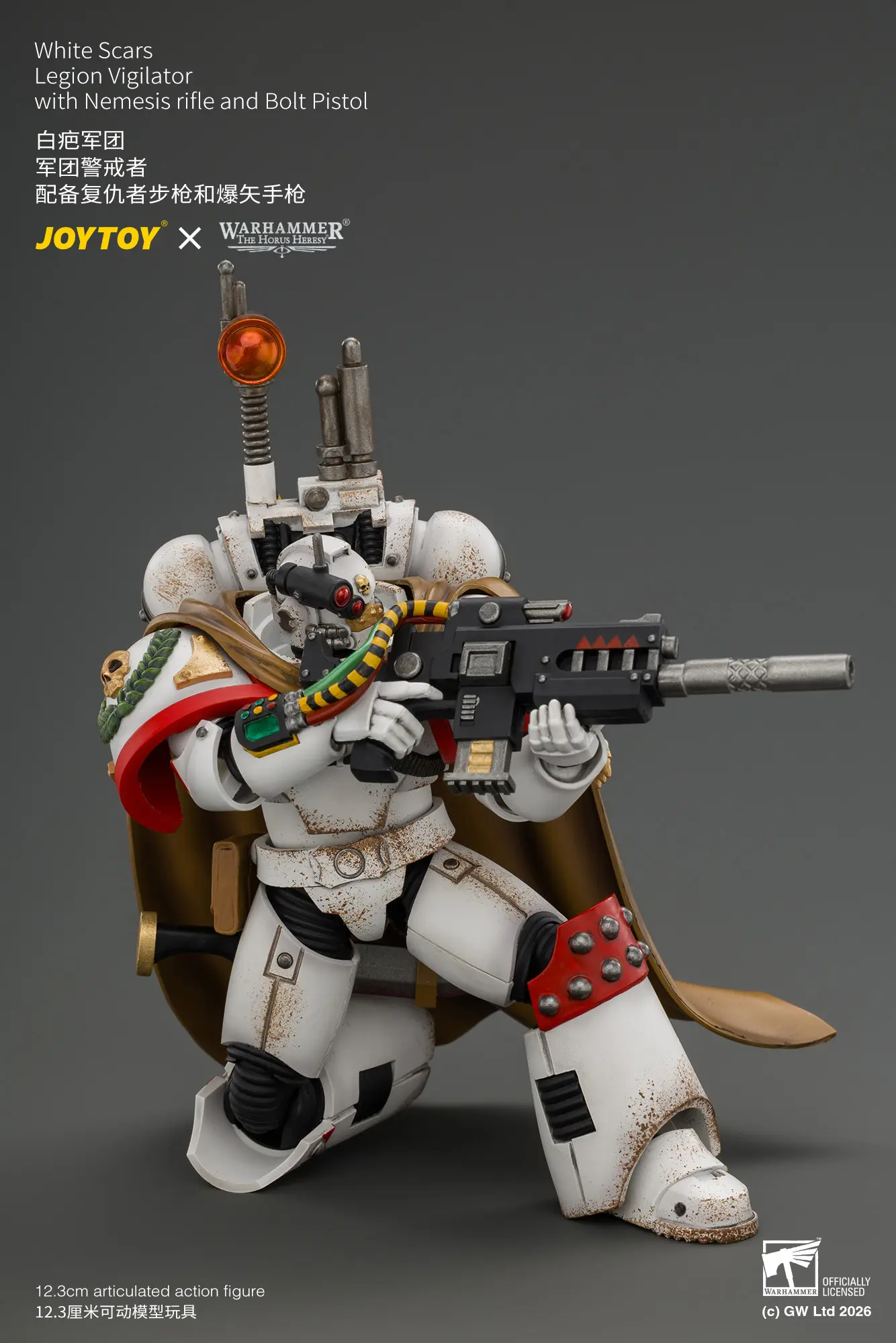 Action Figure - White Scars Legion Vigilator with Nemesis rifle and Bolt Pistol 1 18 - JOYTOY Warhammer The Horus Heresy rectangle image 4 Action Figure White Scars Legion Vigilator With Nemesis Rifle And Bolt Pistol 1 18 Joytoy Warhammer The Horus Heresy Rectangle Image 4