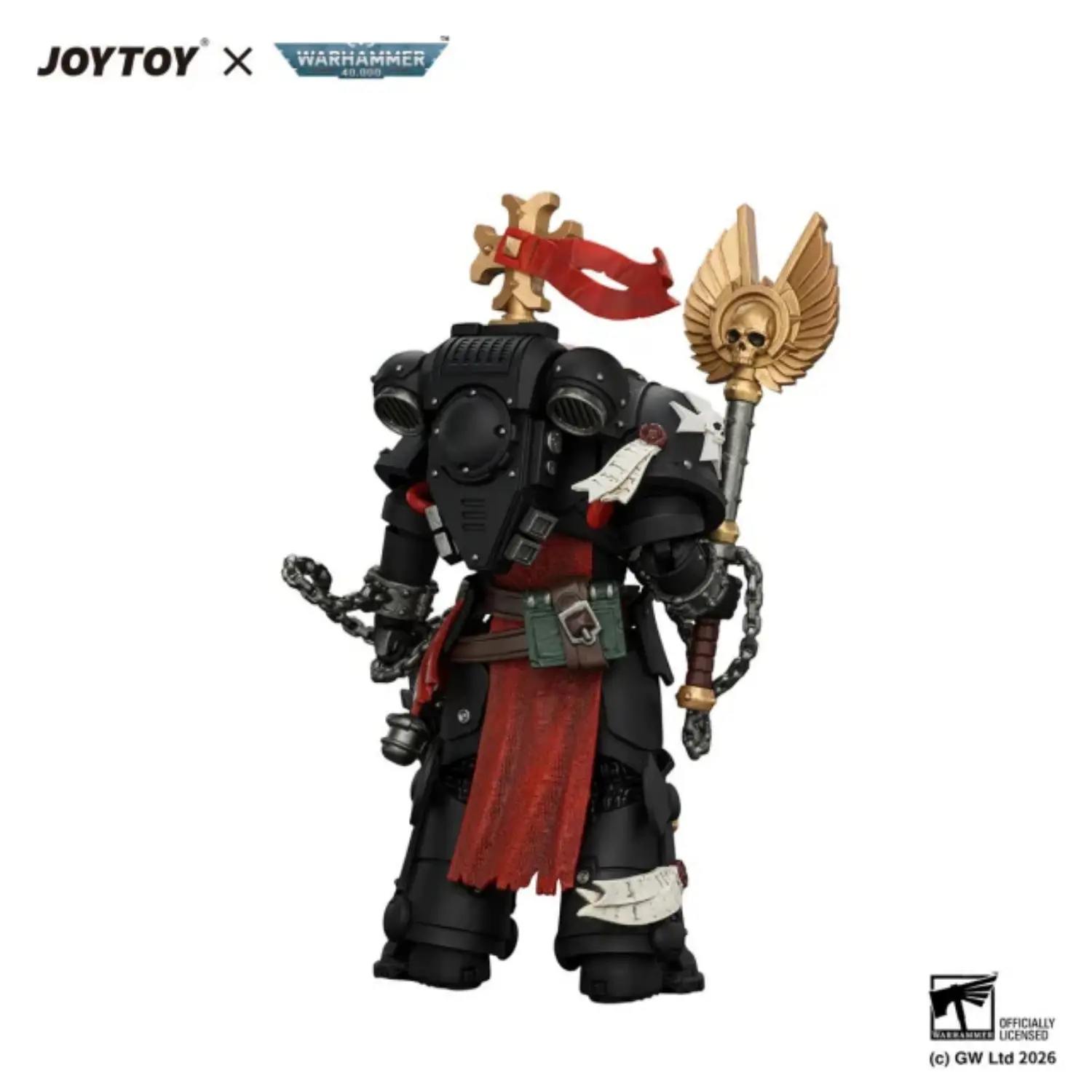the back of Action Figure - Black Templars Execrator 1 with Crozius Arcanum and Master-Crafted Power Weapon 1 18 - JOYTOY Warhammer 40K in white background The Back Of Action Figure Black Templars Execrator 1 With Crozius Arcanum And Master Crafted Power Weapon 1 18 Joytoy Warhammer 40k In White Background