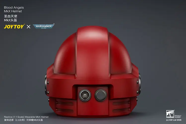 the back of Action Figure Helmet - Blood Angels MkX 1 1 Life-Size Wearable Replica - JOYTOY Warhammer 40K rectangle image The Back Of Action Figure Helmet Blood Angels Mkx 1 1 Life Size Wearable Replica Joytoy Warhammer 40k Rectangle Image