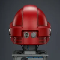 the back of Action Figure Helmet - Blood Angels MkX Helmet & Display Stand 1 1 Life-Size Wearable Replica - JOYTOY Warhammer 40K rectangle image The Back Of Action Figure Helmet Blood Angels Mkx Helmet & Display Stand 1 1 Life Size Wearable Replica Joytoy Warhammer 40k Rectangle Image