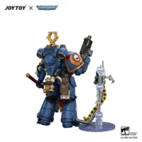 the back of Action Figure - Ultramarines Ferren Areios with Thunder Hammer and Bolt Pistol 1 18 - JOYTOY Warhammer 40K in white background The Back Of Action Figure Ultramarines Ferren Areios With Thunder Hammer And Bolt Pistol 1 18 Joytoy Warhammer 40k In White Background