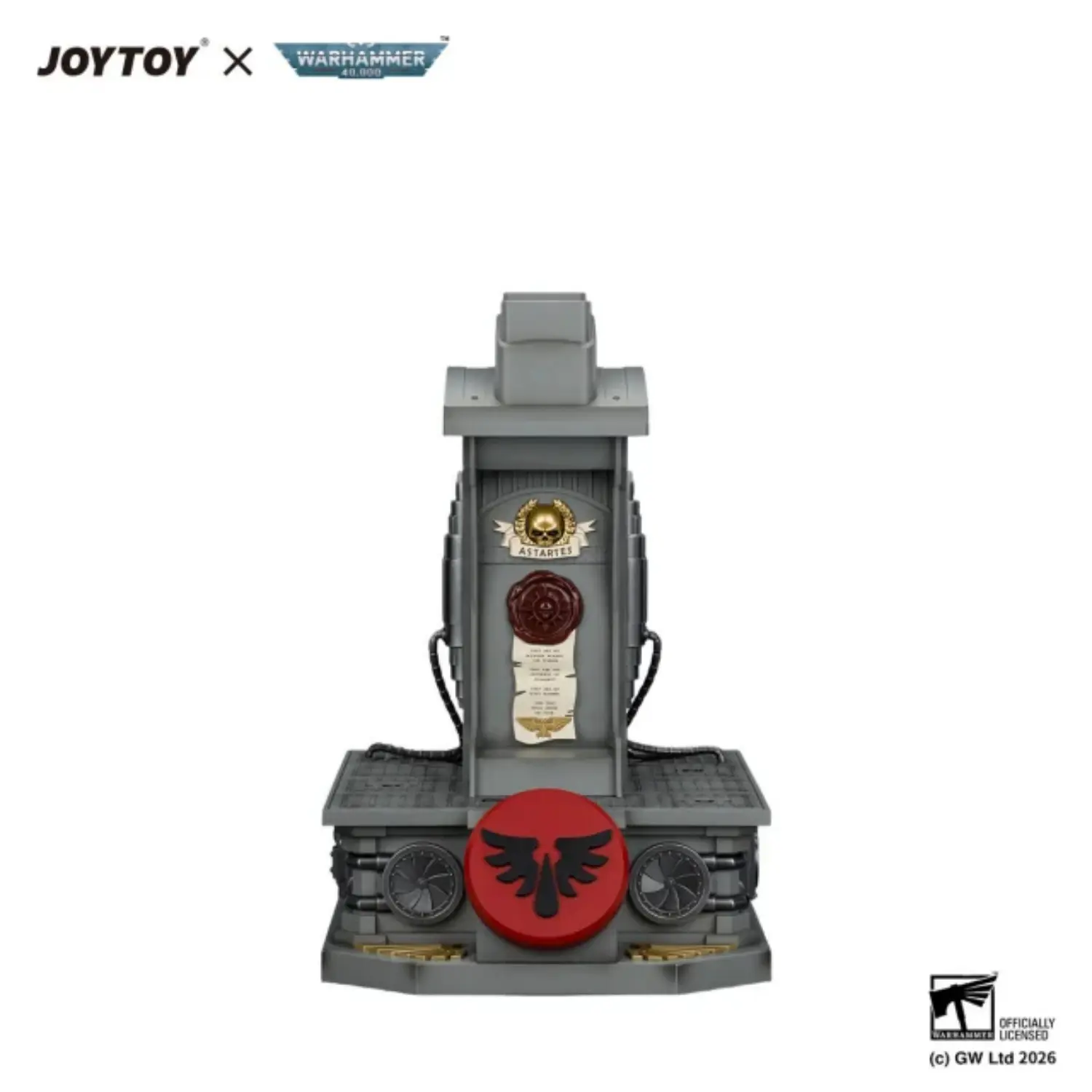 the display stand of Action Figure Helmet - Blood Angels MkX Helmet & Display Stand 1 1 Life-Size Wearable Replica - JOYTOY Warhammer 40K in white background The Display Stand Of Action Figure Helmet Blood Angels Mkx Helmet & Display Stand 1 1 Life Size Wearable Replica Joytoy Warhammer 40k In White Background